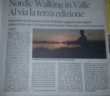 RASSEGNA STAMPA NORDIC WALKING IN VALLE - dimensione nordic walking asd
