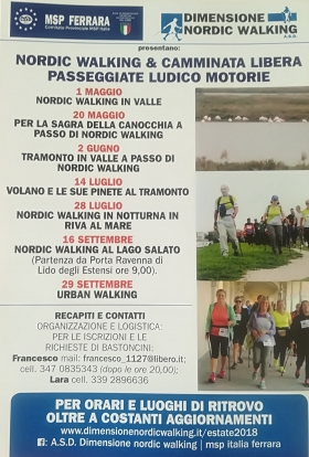 COMUNICATO STAMPA - NORDIC WALKING IN VALLE - dimensione nordic walking asd