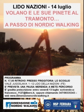 VOLANO E LE SUE PINETE AL TRAMONTO… A PASSO DI NORDIC WALKING - dimensione nordic walking asd