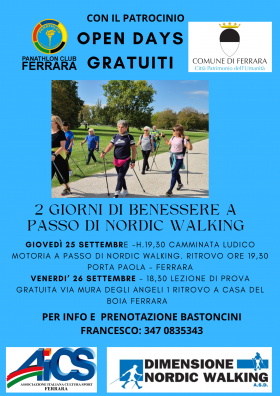SIAMO PRESENTI AL FERRARA SPORT FESTIVAL! - dimensione nordic walking asd